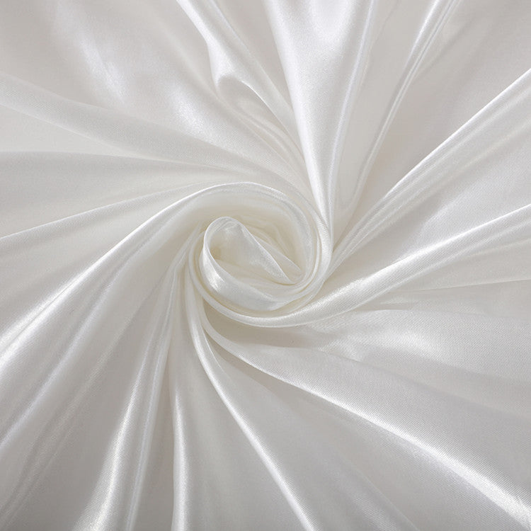 White 2 PCS Faux Silk Pillow Covers - Cooling Ice Silk Satin Cushion Covers - 45x45cm