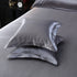 Silver 2 PCS Faux Silk Pillow Covers - Cooling Ice Silk Satin Cushion Covers - 45x45cm