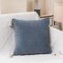 Blue Modern Minimalist Velvet Pillow Covers - Tassel Accent Cushion Covers - 45x45cm Set of 2