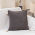 Grey Modern Minimalist Velvet Pillow Covers - Tassel Accent Cushion Covers - 45x45cm Set of 2