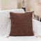 Brown Modern Minimalist Velvet Pillow Covers - Tassel Accent Cushion Covers - 45x45cm Set of 2