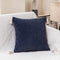 Navy Blue Pillow Covers - Tassel Accent Cushion Covers - 45x45cm Set of 2