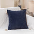 Navy Blue Pillow Covers - Tassel Accent Cushion Covers - 45x45cm Set of 2