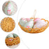 Rabbit Five Sets Of Six Each Easter Egg Hanging Ornament Set with Creative Woven Basket - Festive Decor for Home Scenes