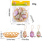 Butterfly  Five Sets Of Six Each Easter Egg Hanging Ornament Set with Creative Woven Basket - Festive Decor for Home Scenes