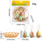 Brown Rabbits Five Sets Of Six Each Easter Egg Hanging Ornament Set with Creative Woven Basket - Festive Decor for Home Scenes