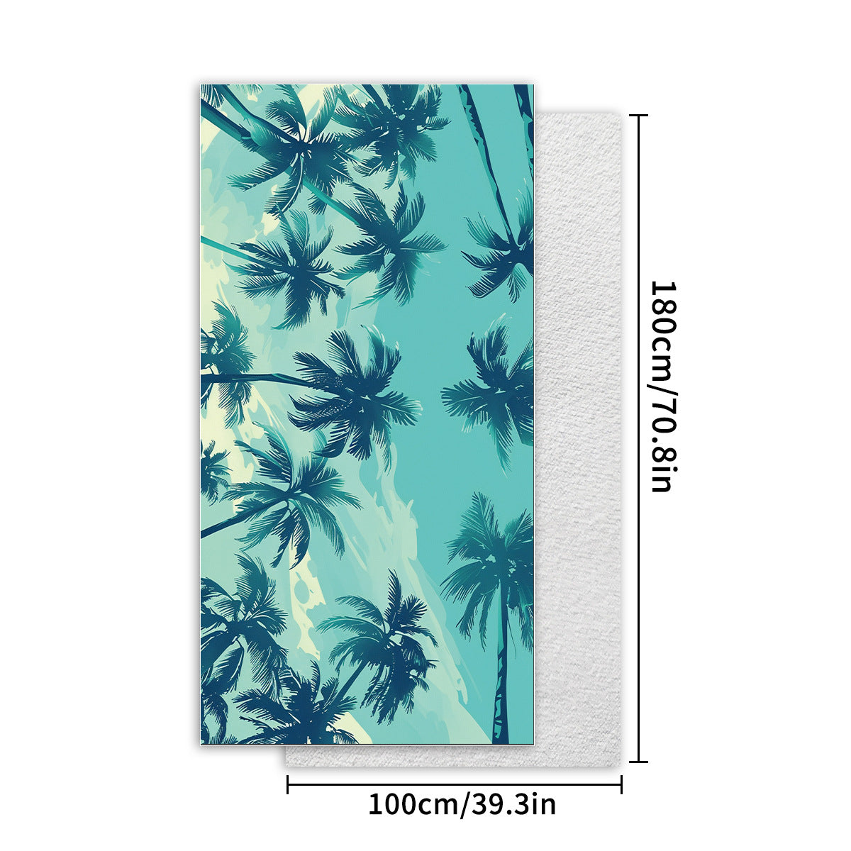 TW10 - Double-Sided Printed Beach Towel - Soft Microfiber - 100x180cm