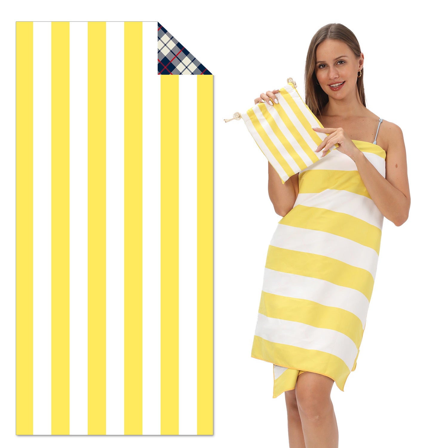 TW11 - Double-Sided Printed Beach Towel - Soft Microfiber - 100x180cm