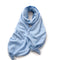 Sky Blue 2 PCS Skin Red Solid Color Scarf Shawl with Tassels - Warm Korean Style Wrap (180cm x 70cm)