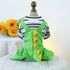 XL Little Green Dragon Bib Pants Cute Four-Legged Dog Clothes - Spring/Summer Pet Outfit, Soft & Breathable