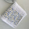 2 PCS Blue Small Flower B 100% Cotton Solid Color Thickened Adult Face Towel with Floral Soft Texture - 35 x 75cm