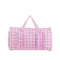 Pink Travel Bag with Large Capacity - Stylish Striped Backpack for Short Trips, 40x28x10cm