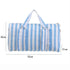 Yellow Travel Bag with Large Capacity - Stylish Striped Backpack for Short Trips, 40x28x10cm