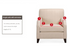 Pink Single Sofa Bubble Gauze Sofa Cover with Skirt - Full Elastic Dustproof Single Seater 90-140cm