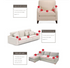 Light Tan Three-person Sofa Bubble Gauze Sofa Cover with Skirt - Full Elastic Dustproof Three-person Seater 190-230cm