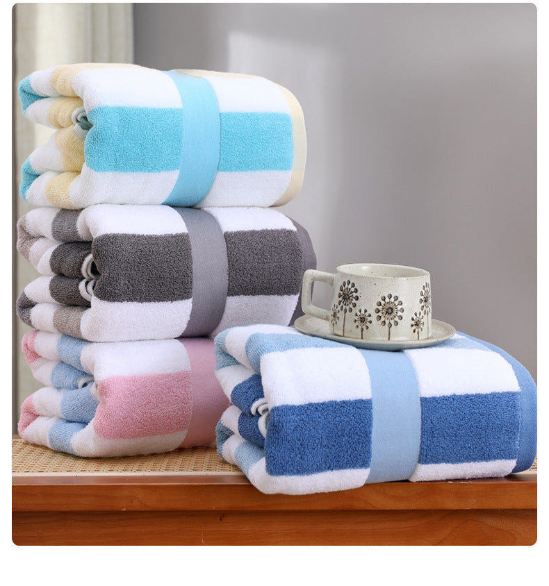 Blue Ultra-Absorbent Long-Fiber Cotton Large Bath Towel-Perfect for Home, Hotel, and Beauty Salons 140cm*70cm