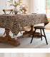 Floral Vintage Bird Tassel Tablecloth | Vintage Cotton and Linen Jacquard Tablecloth, 90*140cm