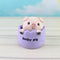 2 pcs Purple Cute Pig Head Bobble Head Car Ornament | Resin Pig Doll for Car Dashboard Decoration 6.5x7cm