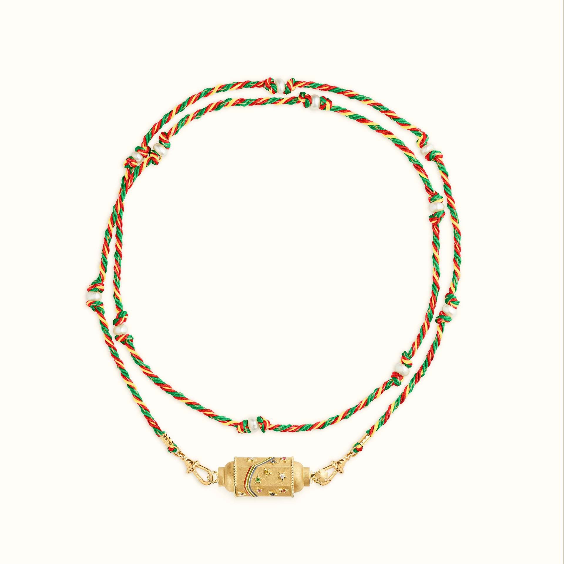 Mystical Tarot Charm Necklace - Boho Pendant（Rainbow pattern）