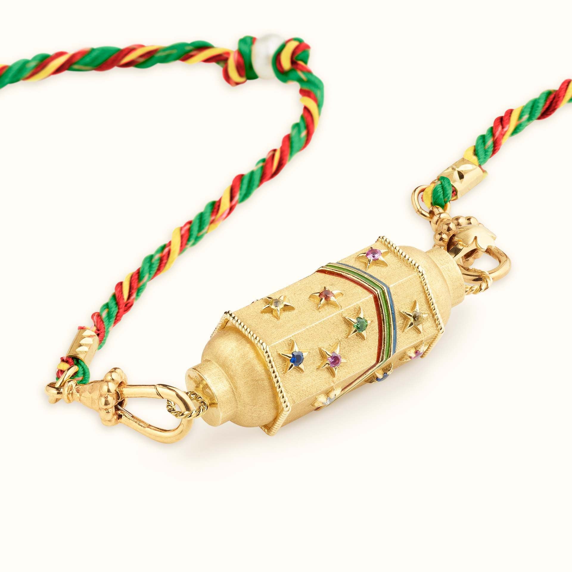 Mystical Tarot Charm Necklace - Boho Pendant（Rainbow pattern）