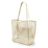 2 pcs Milky Casual Mesh Tote Bag - Shoulder Bag for Beach & Travel 35x17x37cm