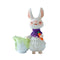 Purple Bunny with Vegetables Whimsical Bunny Garden Decor - Easter Flower Pot Statue