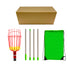 Fruit picking tool with telescopic pole - stainless steel fruit picking pole, high altitude tree fruit picking tool 1.6m