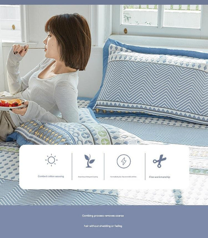 Race Soft Cotton Gauze Pillowcase Set - Breathable, Non-slip, Extra Large Pillow Core Not Included56x80cm