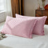 Pink Prism Snap-On Cotton Gauze Pillowcase Set - Full Coverage, Non-Slip, Easy Closure One pair without pillow core