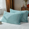 Green Prism Snap-On Cotton Gauze Pillowcase Set - Full Coverage, Non-Slip, Easy Closure One pair without pillow core