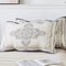 Pair of Gray pattern Tied Cotton Gauze Pillow Cover - Secure Fit, Premium Comfort Insert Not Included