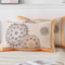 Pair of Orange pattern Tied Cotton Gauze Pillow Cover - Secure Fit, Premium Comfort Insert Not Included
