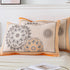 Pair of Orange pattern Tied Cotton Gauze Pillow Cover - Secure Fit, Premium Comfort Insert Not Included