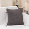 Gray Set of 2 Textured Velvet Throw Pillow Covers with Tassels - Decorative Square Cushions 45*45cm