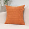 Orange Set of 2 Corduroy Style Throw Pillow Covers - Machine Washable 55*55CM