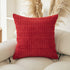 Red Set of 2 Corduroy Style Throw Pillow Covers - Machine Washable 50*50CM