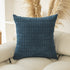 Blue Set of 2 Corduroy Style Throw Pillow Covers - Machine Washable 50*50CM