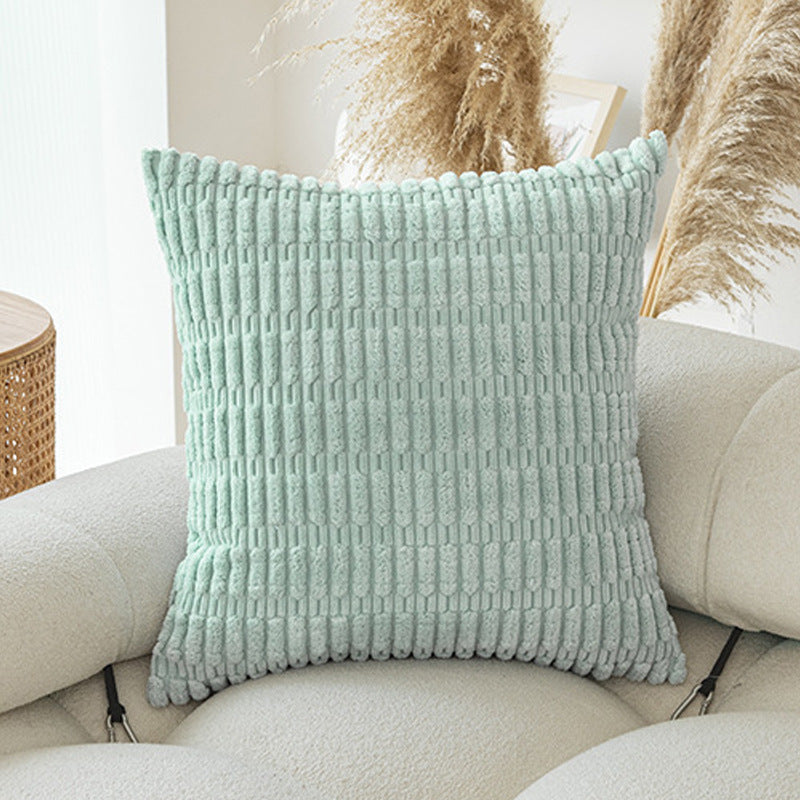 Light Light blue Set of 2 Corduroy Style Throw Pillow Covers - Machine Washable 50*50CM