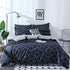 Plaid Duvet Cover - 3 Piece Bedding Set with Corner TiesQuilt cover 200cm x 230cm, pillowcase 51 x 92cm
