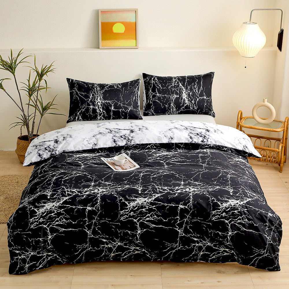 Smudge pattern Duvet Cover - 3 Piece Bedding Set with Corner TiesQuilt cover 200cm x 230cm, pillowcase 51 x 92cm