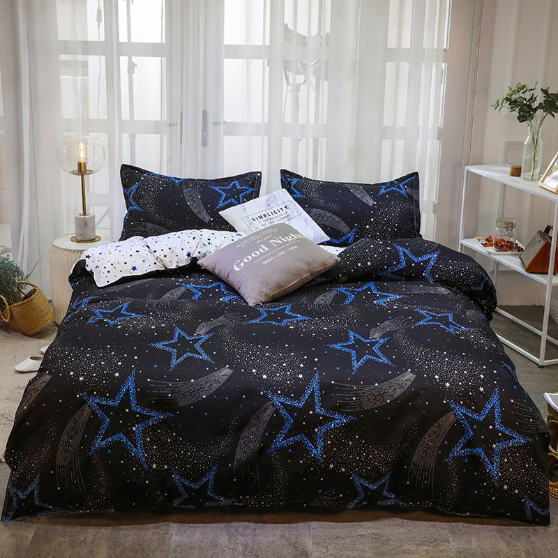 Starry Duvet Cover - 3 Piece Bedding Set with Corner TiesQuilt cover 230cm x 230cm, pillowcase 51 x 92cm