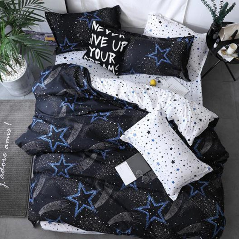 Starry Duvet Cover - 3 Piece Bedding Set with Corner TiesQuilt cover 230cm x 230cm, pillowcase 51 x 92cm