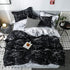Smudge pattern Duvet Cover - 3 Piece Bedding Set with Corner TiesQuilt cover 230cm x 230cm, pillowcase 51 x 92cm