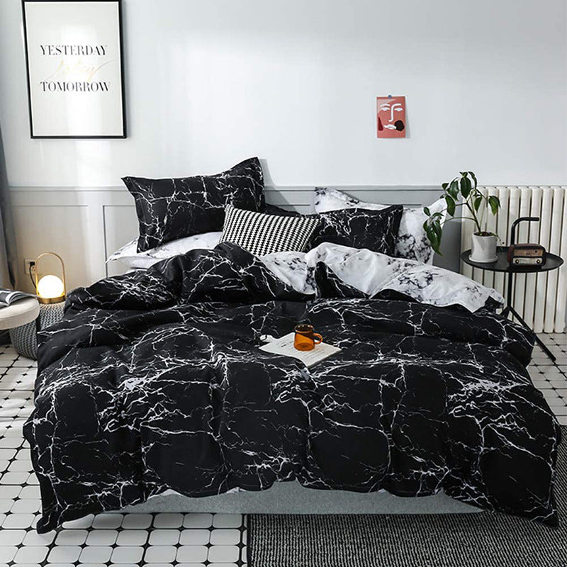 Smudge pattern Duvet Cover - 3 Piece Bedding Set with Corner TiesQuilt cover 230cm x 230cm, pillowcase 51 x 92cm