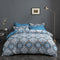 Blue Floral Duvet Cover - 3 Piece Bedding Set with Corner TiesQuilt cover 230cm x 265cm, pillowcase 51 x 92cm