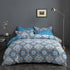 Blue Floral Duvet Cover - 3 Piece Bedding Set with Corner TiesQuilt cover 230cm x 265cm, pillowcase 51 x 92cm