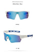 2 pcs Outdoor Sports Sunglasses - UV Protection HD Lenses for Cycling, Boating, Fishing(White blue frame blue mercury)