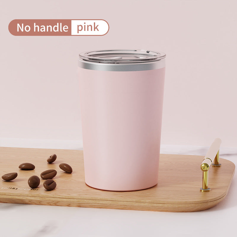 Pink Portable Automatic Mixing Coffee Cup - Stainless Steel Magnetic StirrerNo handle