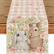Easter Table Runner - Linen Bunny Decoration, 72-Inch Set of 2 Style 3