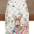 Easter Table Runner - Linen Bunny Decoration, 72-Inch Set of 2 Style 8